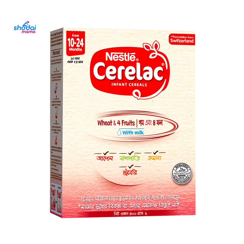 Nestle Cerelac Wheat & 4 Fruits with Milk (10m-24m) - 350g